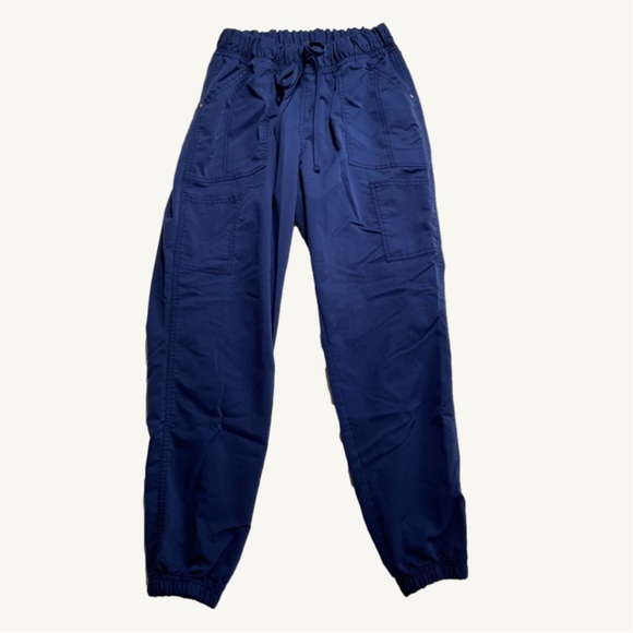 Scrubstar Pants - Scrubstar Navy Blue Scrunch Ankle Scrub Bottoms Pockets Size Medium